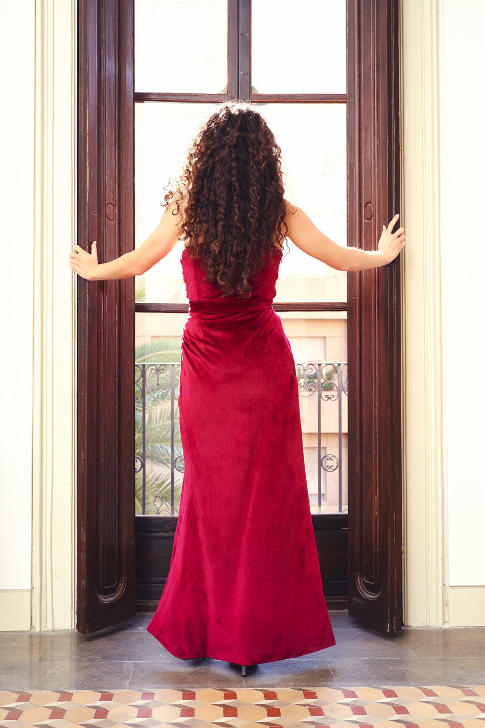 Vestido fiesta rojo intuición