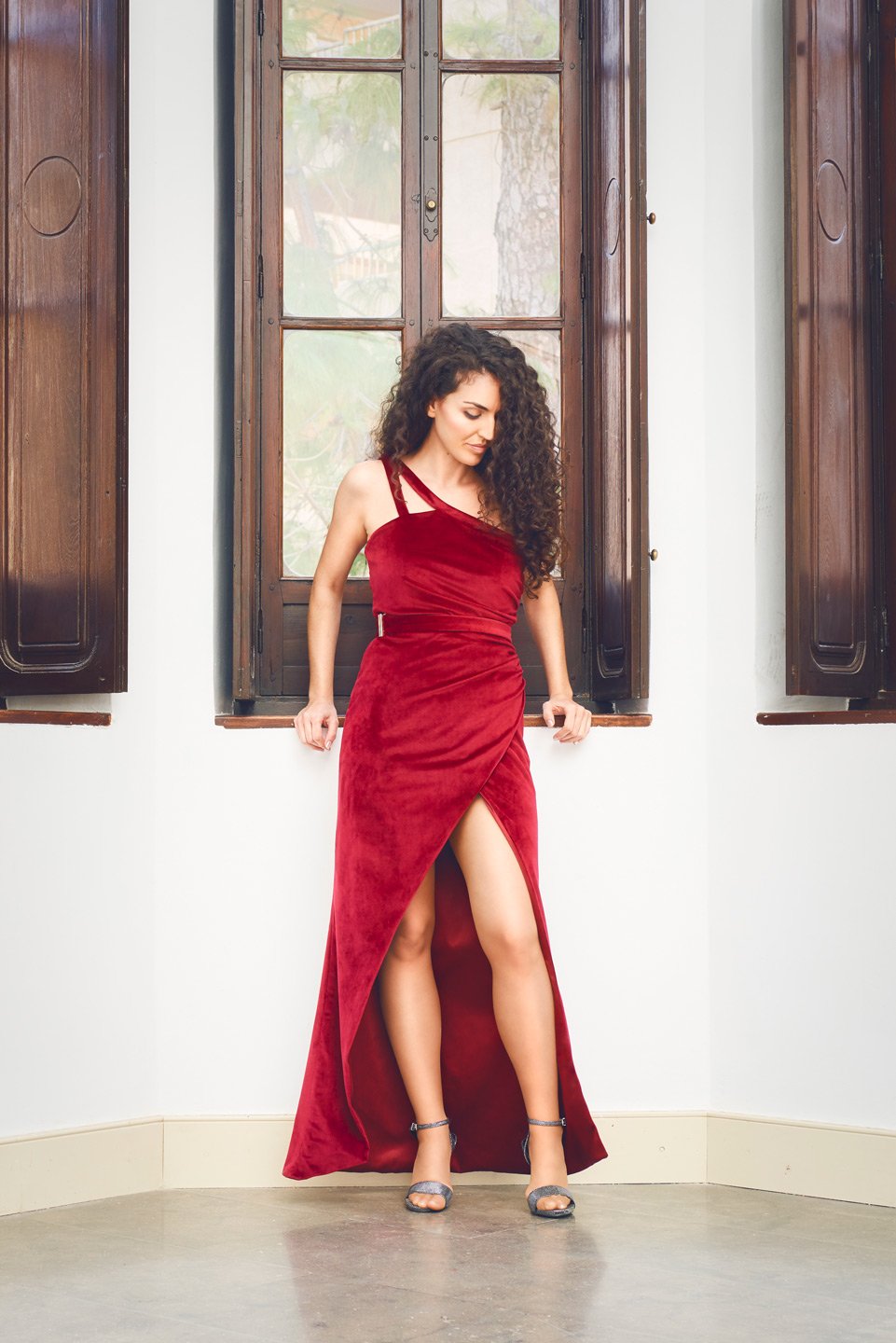 Vestido fiesta rojo intuición