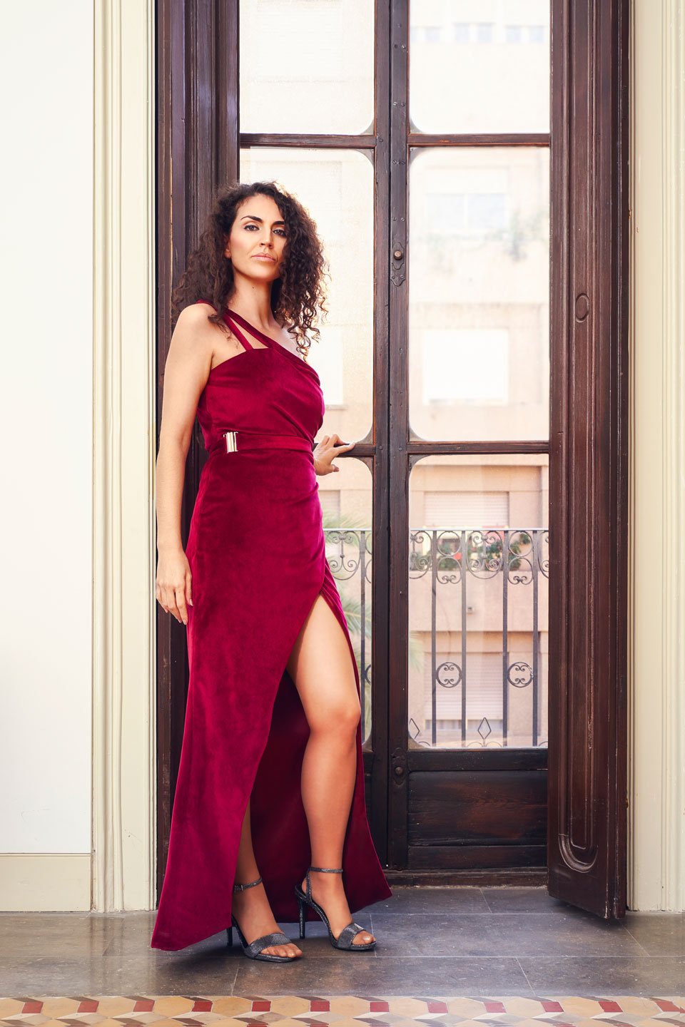 Vestido fiesta rojo intuición