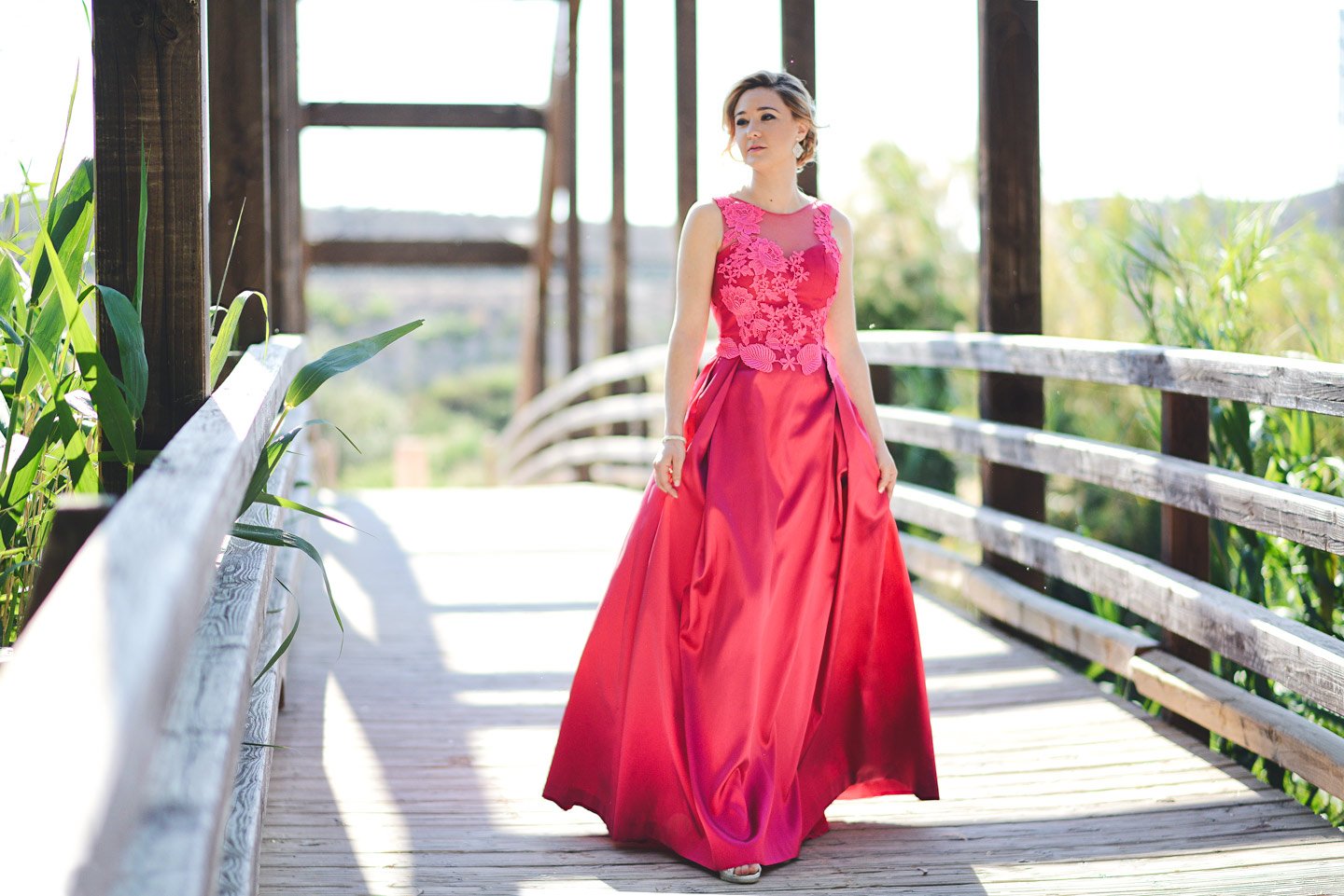 Vestido fiesta fucsia
